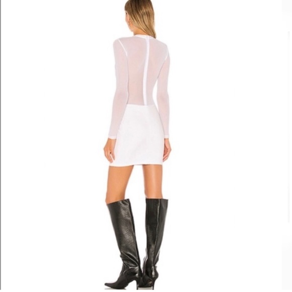 Homecoming superdown Lucy Sheer Back Dress in White S - Picture 2 of 7